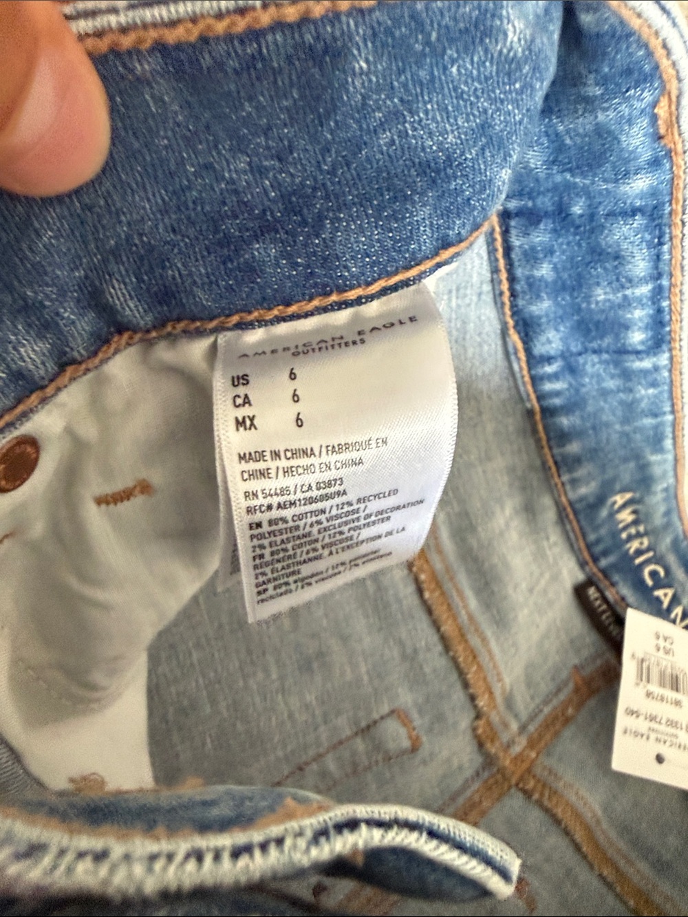 NWT Women’s American Eagle Outfitters Distressed Light Blue Denim Shorts - Picture 5 of 8